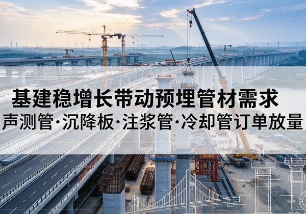顺平基建稳增长带动预埋监测管材需求，声测管、沉降板、注浆管订单持续放量