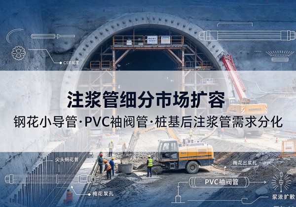 顺平注浆管细分市场扩容，隧道钢花小导管、PVC 袖阀管、桩基后注浆管需求分化